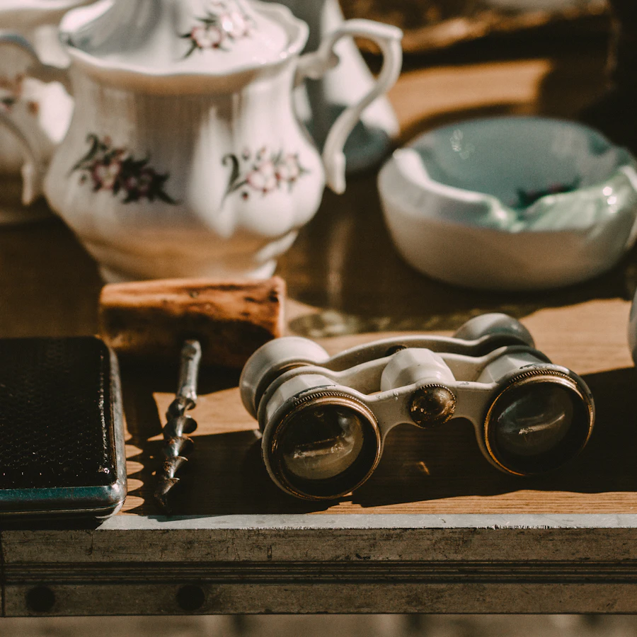 Jumelles et bibelots anciens trouvés en chinant